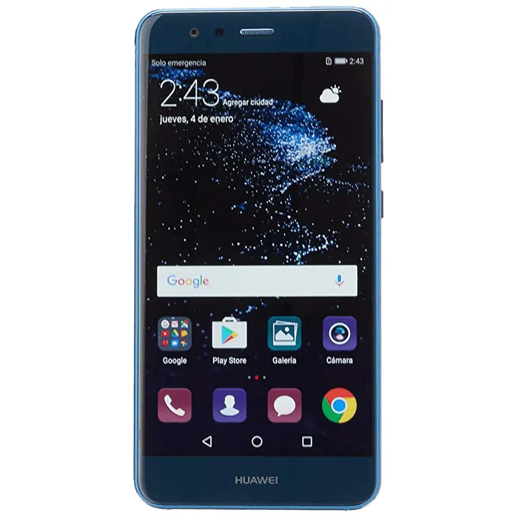Huawei P10 Lite smartphone display featuring apps and time, ideal for repair inquiries.