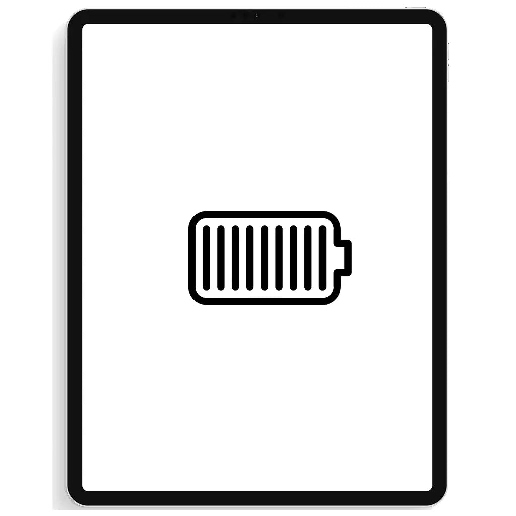 iPad battery icon showing low charge, symbolizing the need for battery replacement at ExpressTech Dublin.