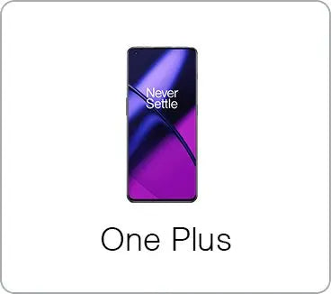 OnePlus smartphone displayed with 'Never Settle' tagline, showcasing sleek design for tech enthusiasts in Dublin.
