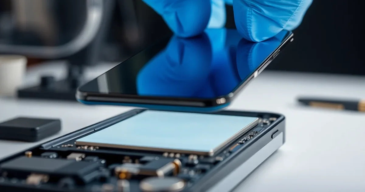 Screen repair at the ExpressTech workshop
